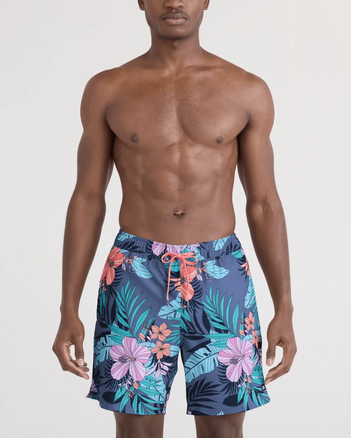 SAXX Oh Buoy 2N1 Volley 7" - Hibiscus Jungle Indigo