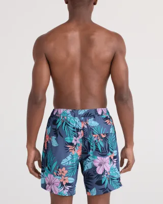 SAXX Oh Buoy 2N1 Volley 7" - Hibiscus Jungle Indigo