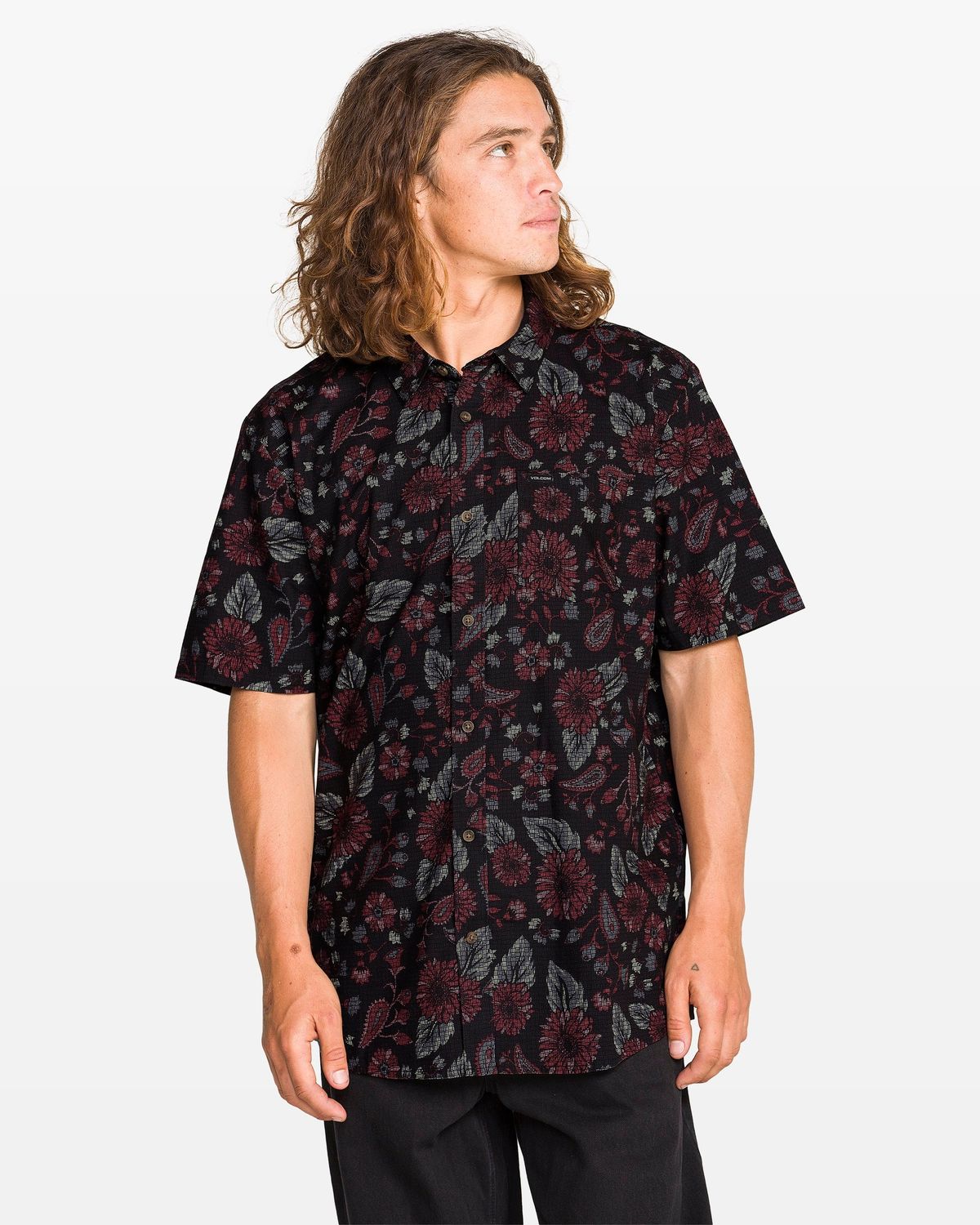 Volcom Men Scaler Stone Woven SS - Black