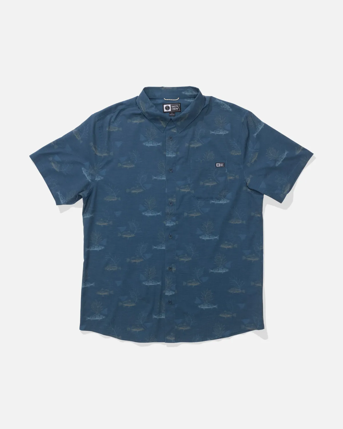 Salty Crew Breezer Perf Button Up - Navy