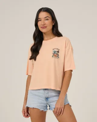 Salty Crew Women Mai Tai Skimmer Tee - Apricot