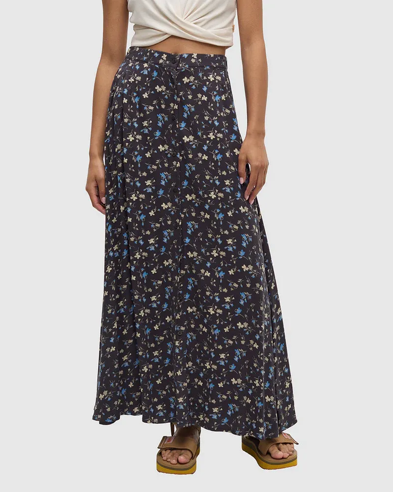 Tentree Women Ashland Skirt - Graphite Floral