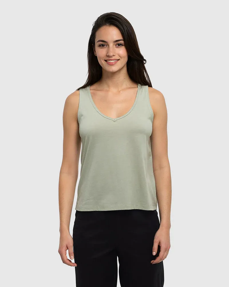 Tentree Women Kinney Tank - Light Moss