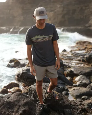 Tentree M Retro Treeline T-shirt - Graphite