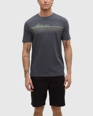 Tentree M Retro Treeline T-shirt - Graphite