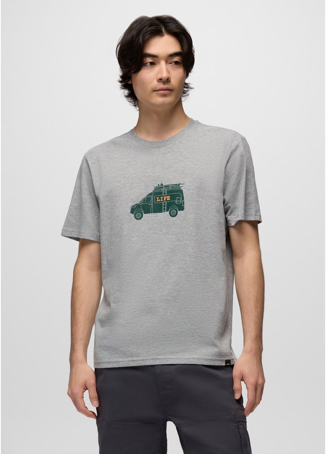 Prana Men Van Life Journeyman Tee - Hthr Grey