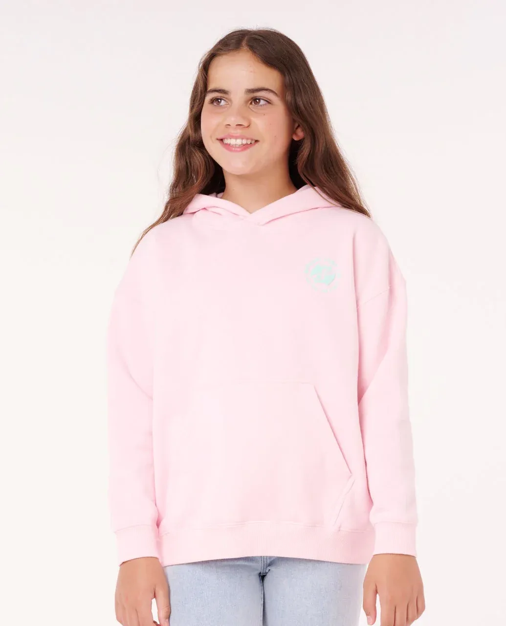 Rip Curl Girls Luxe Surf Hood - Pastel Pink