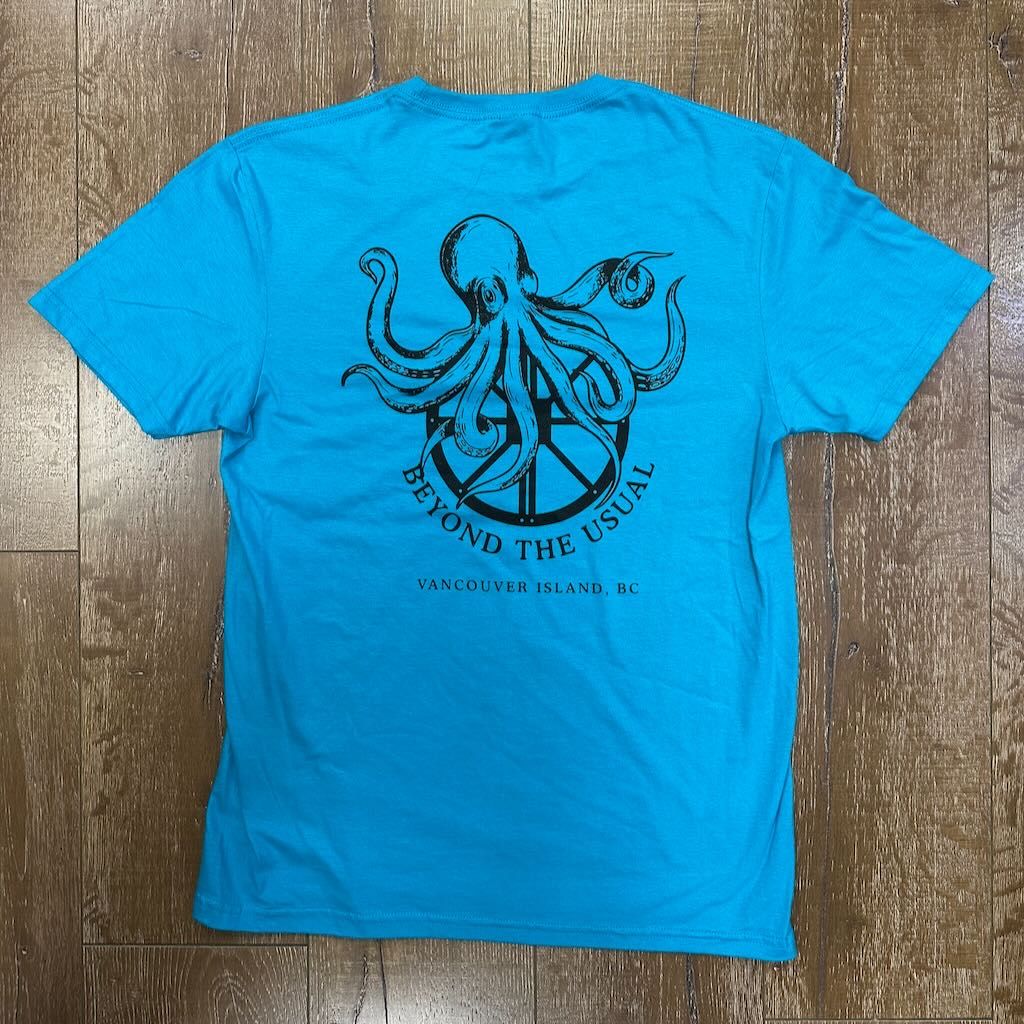 BTU Adult Unisex Octopus SS Tee - Tropical Blue
