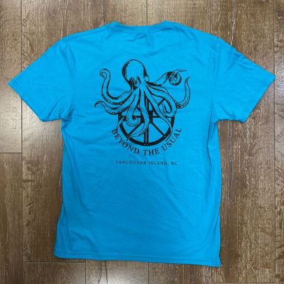 BTU Adult Unisex Octopus SS Tee - Tropical Blue