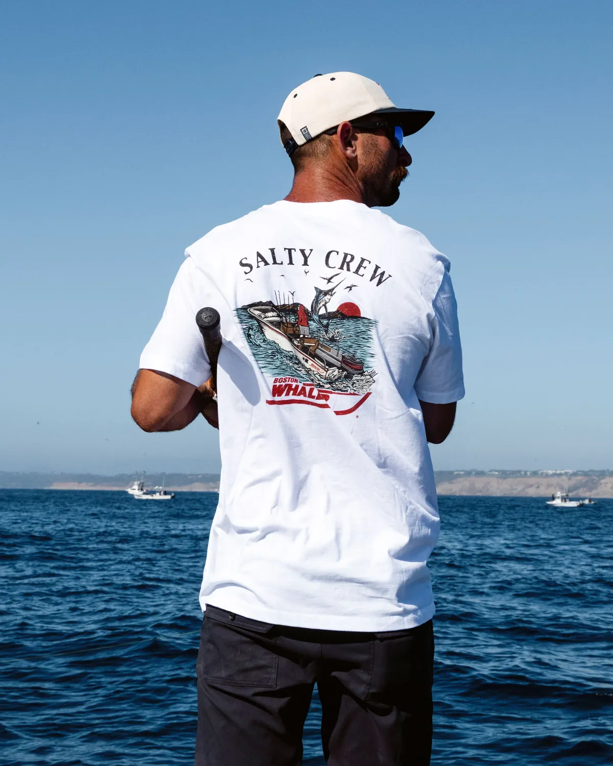 Salty Crew M Whaler ChaseTee - Wht