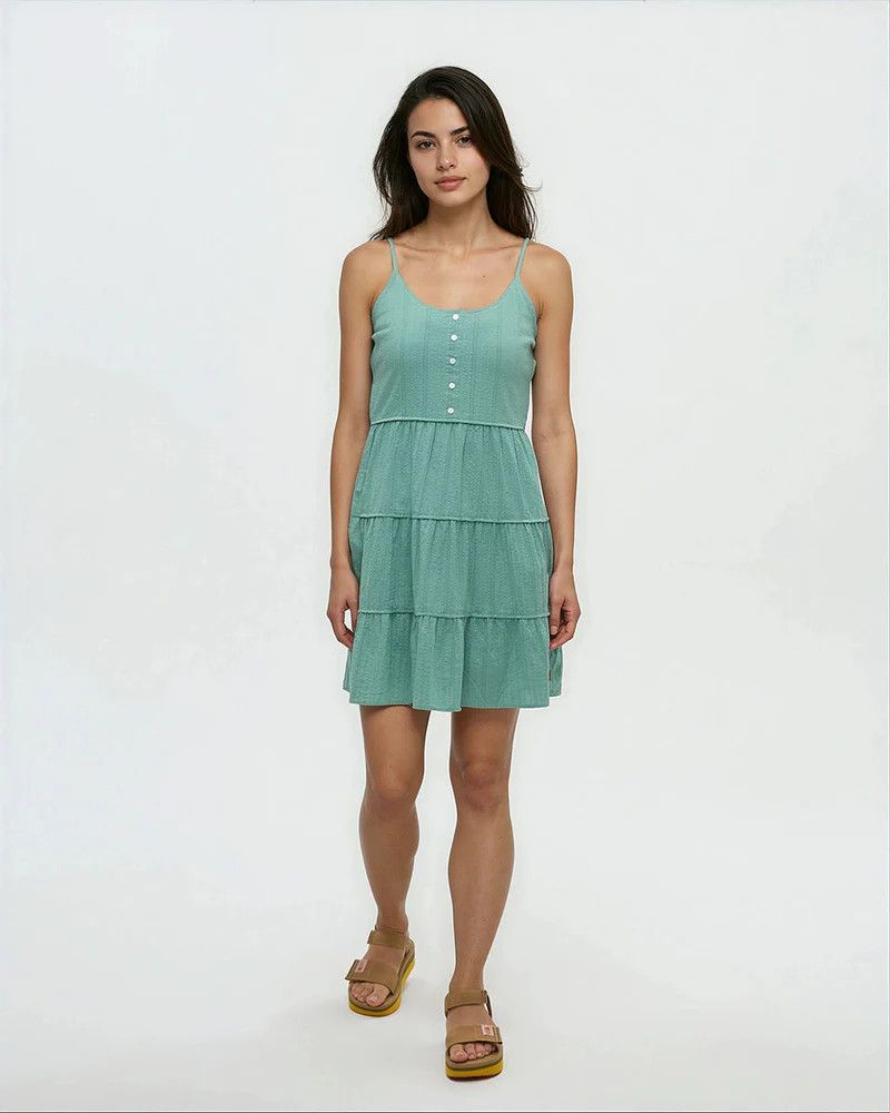 Tentree Fairweather Dress - Turquiose Sky