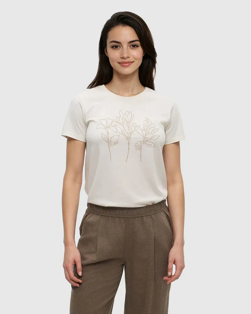 Tentree Womens Summer Flora Tee - Undyed