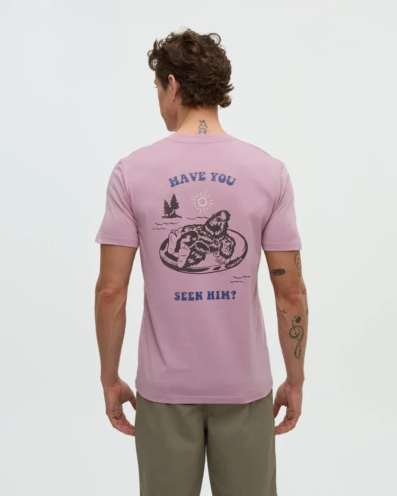 Tentree M Have You Seen Him Floatie Tee -Pink