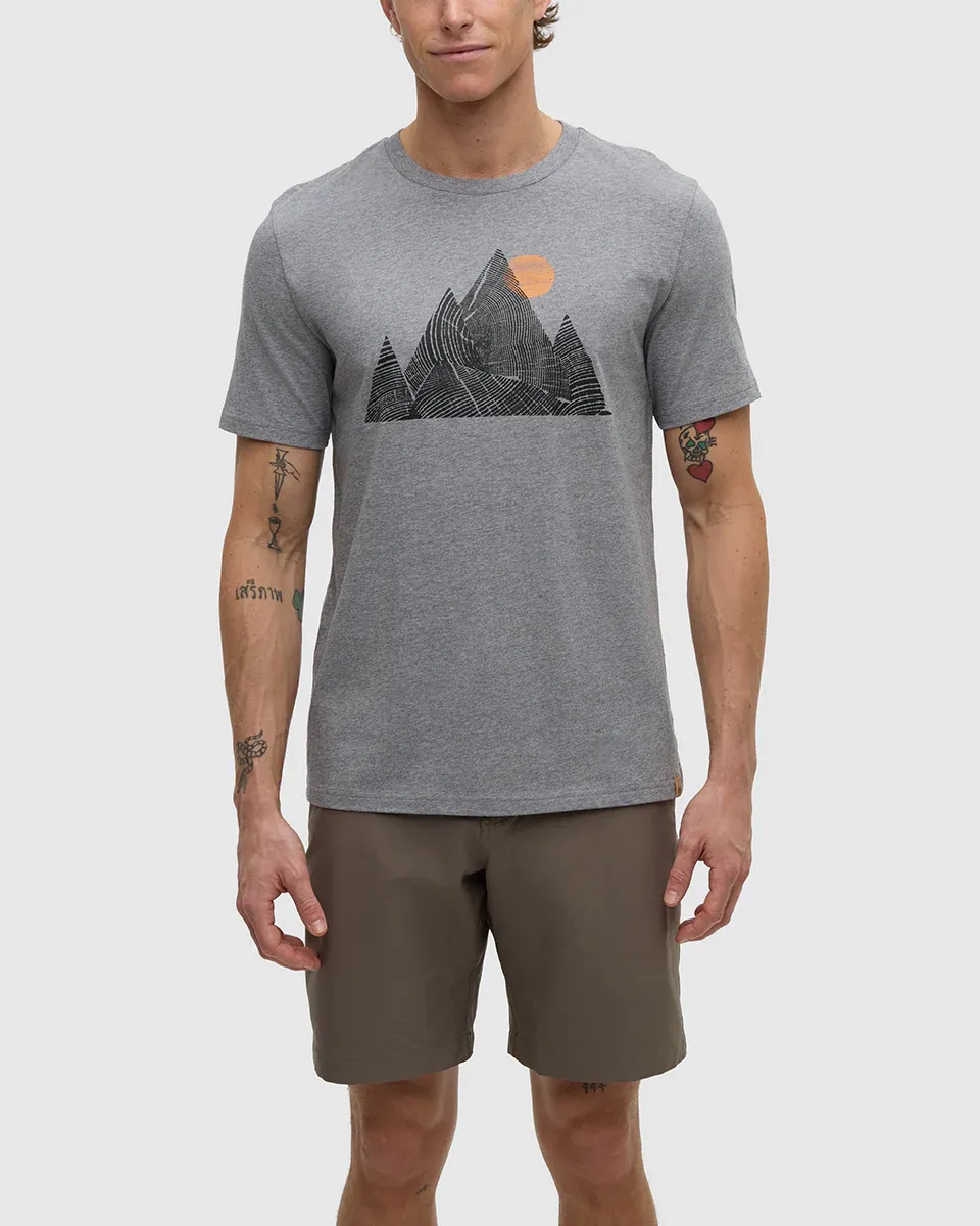 Tentree Men's Peak Tee - Grey/Meteor