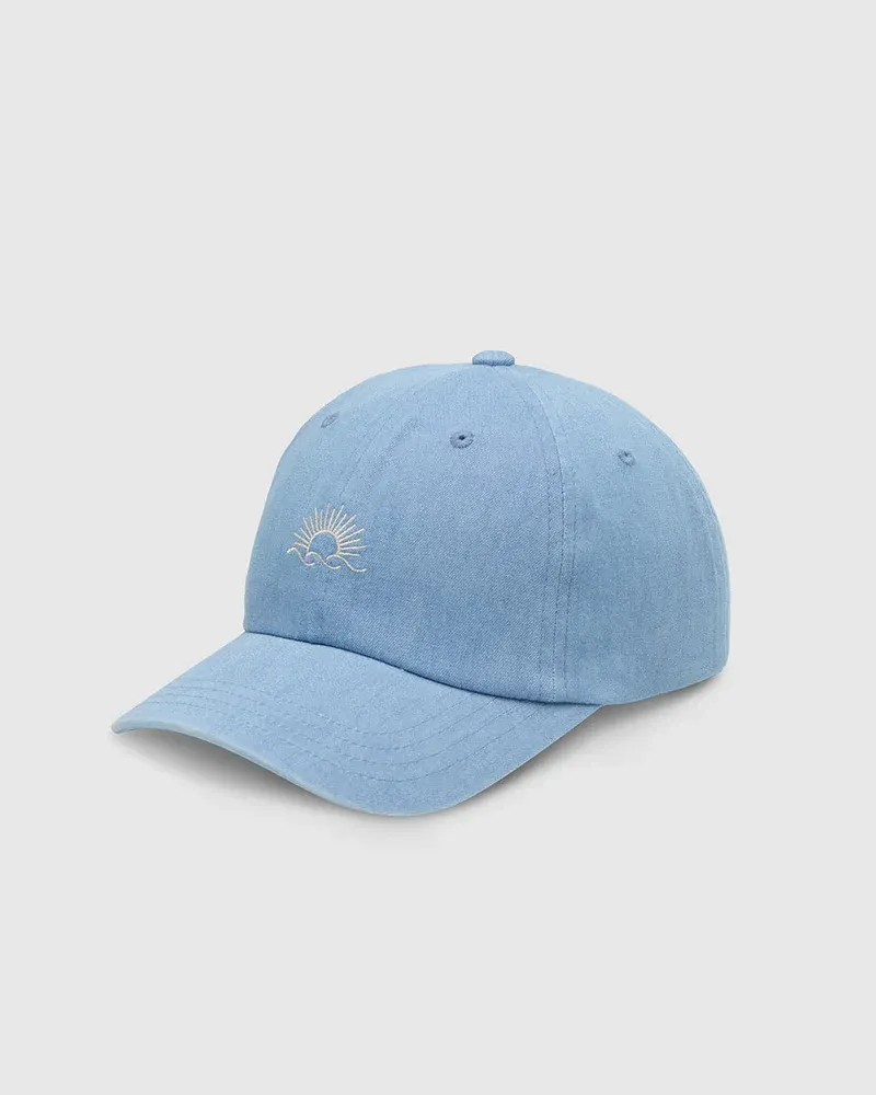 Tentree Embroidered Denim Peak hat-Light Wash