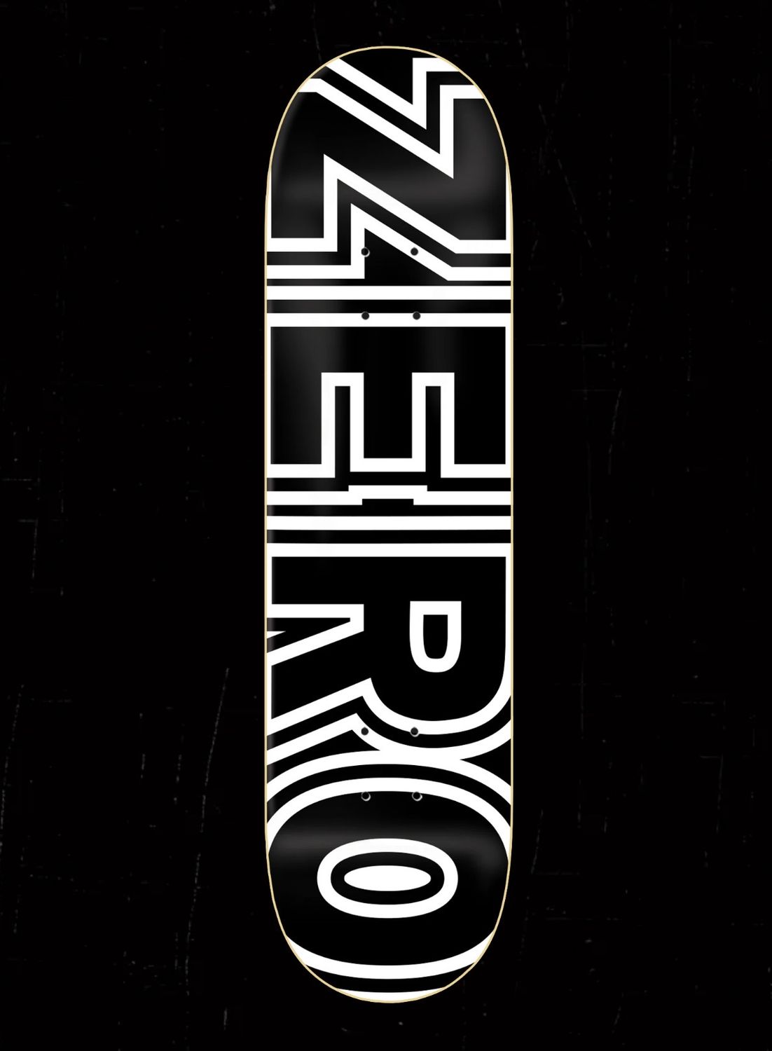 Zero Skate Deck - Classic Bold - Black White 8"