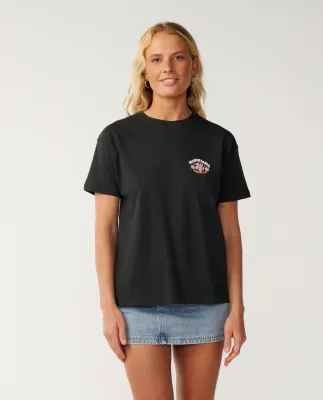 Rip Curl Party Wave Relaxed Tee Washed Blk