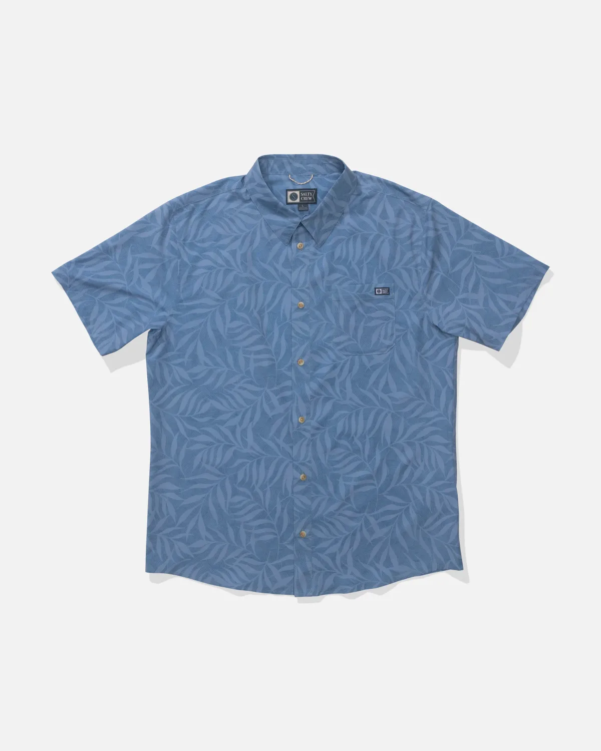 Salty Crew Mens Drifter UV Button Up - Blue