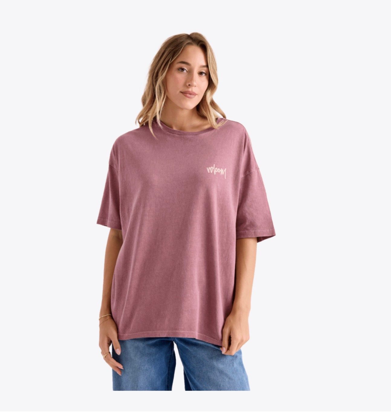 Volcom W Off The Grid Bad Boy Tee - Stone Rose