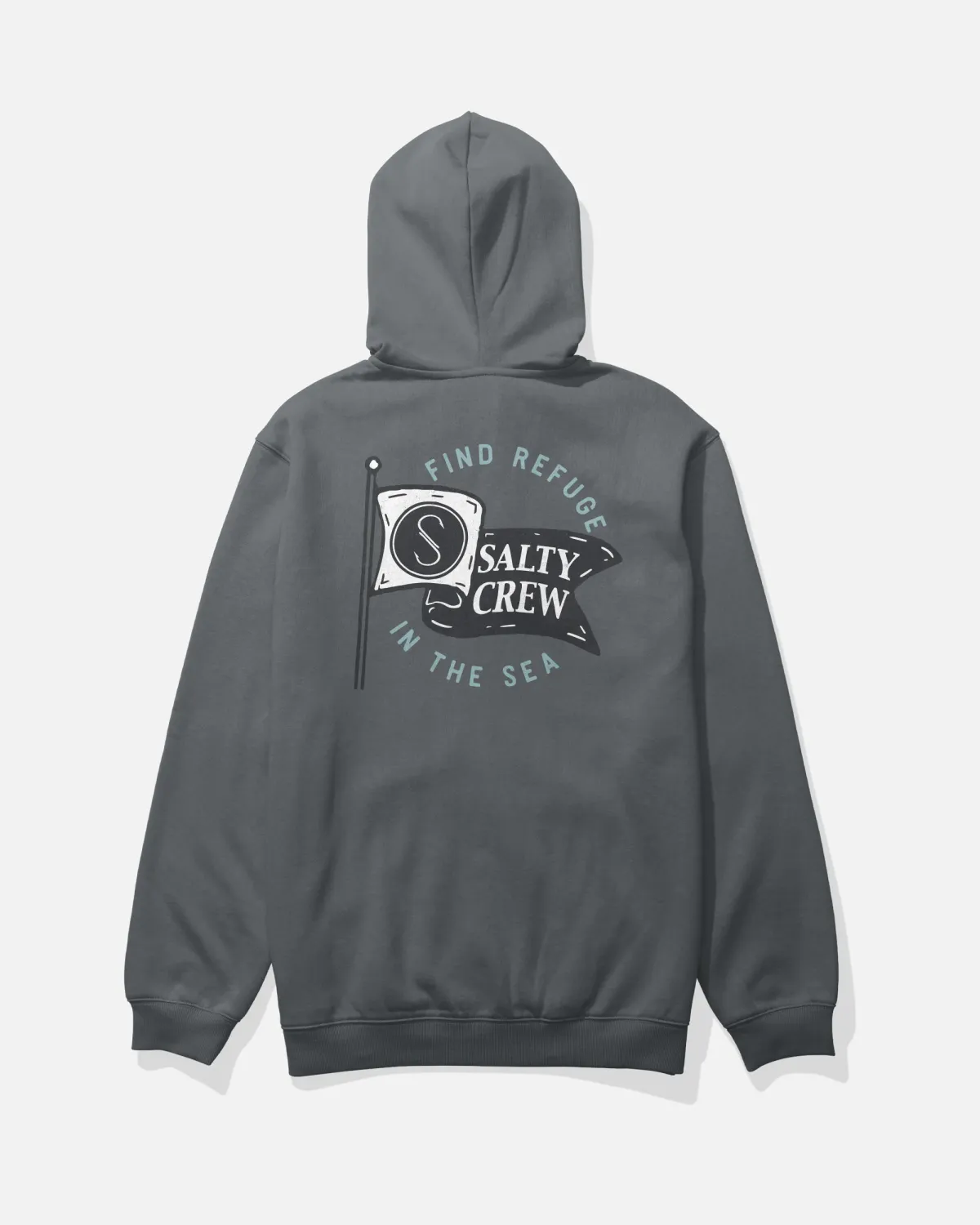 Salty Crew Men Wavey Zip Fleece - Charcoal