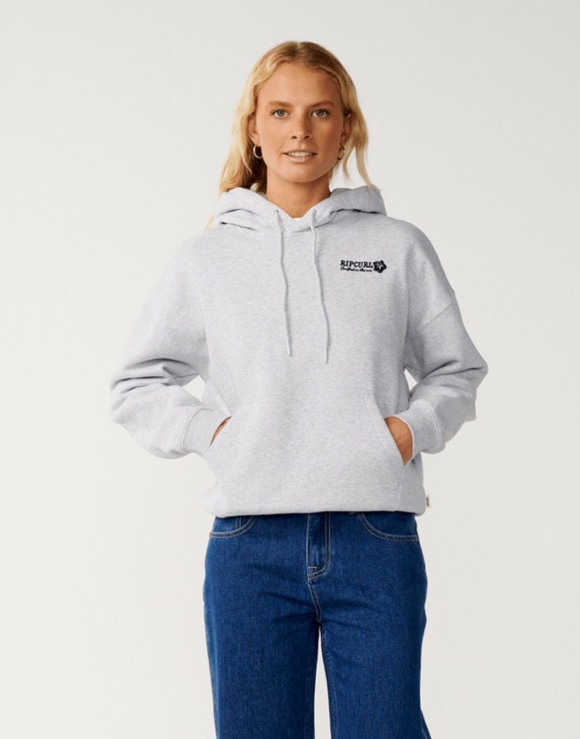 Rip Curl W Surf Puff Relaxed Hood - Grey Marle
