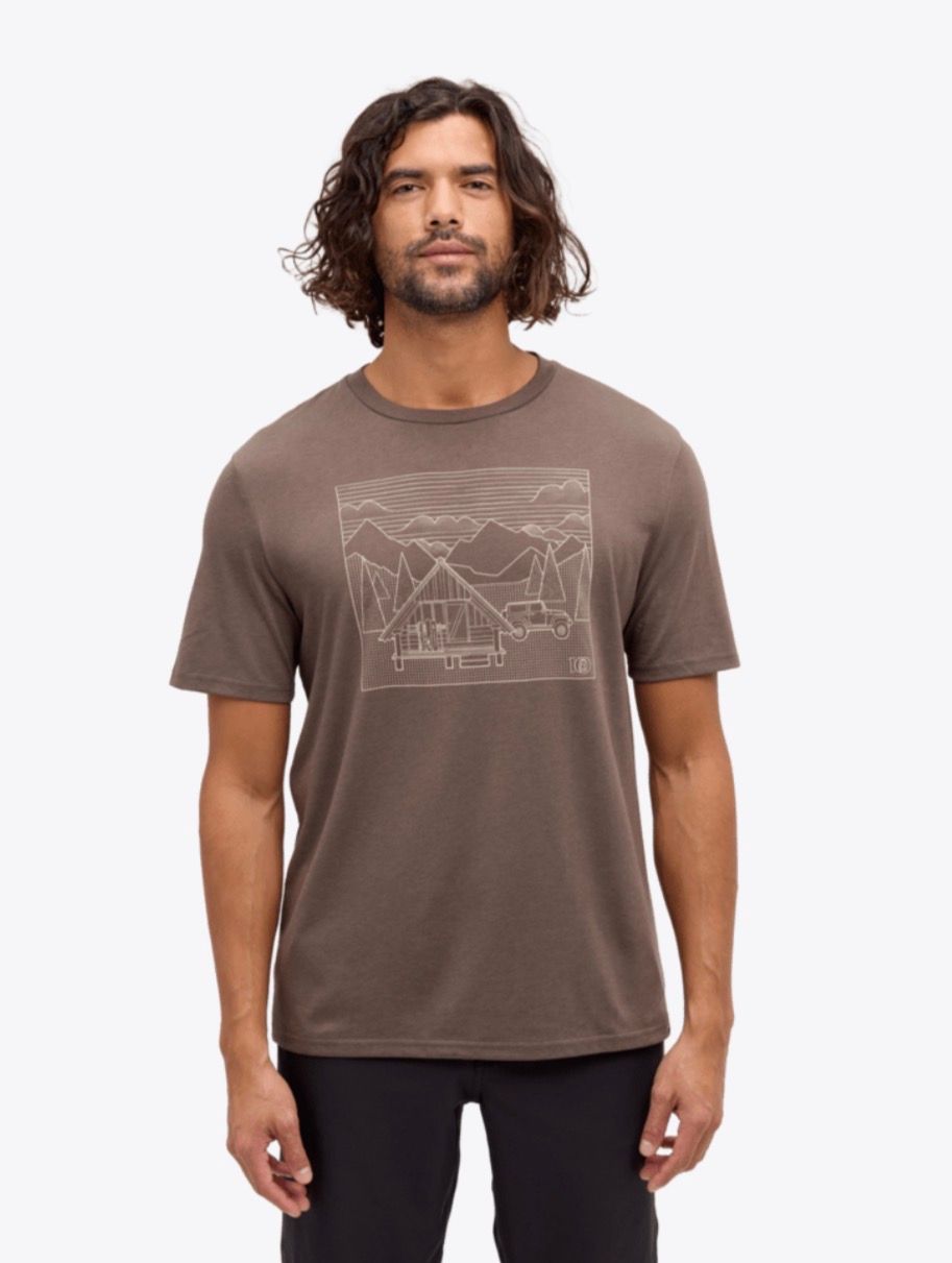 Tentree Men Front Country Cabin T-shirt - Ashwood/Oak