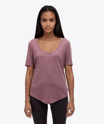 Tentree Women Brackley Tee - Mauve Stone Hthr