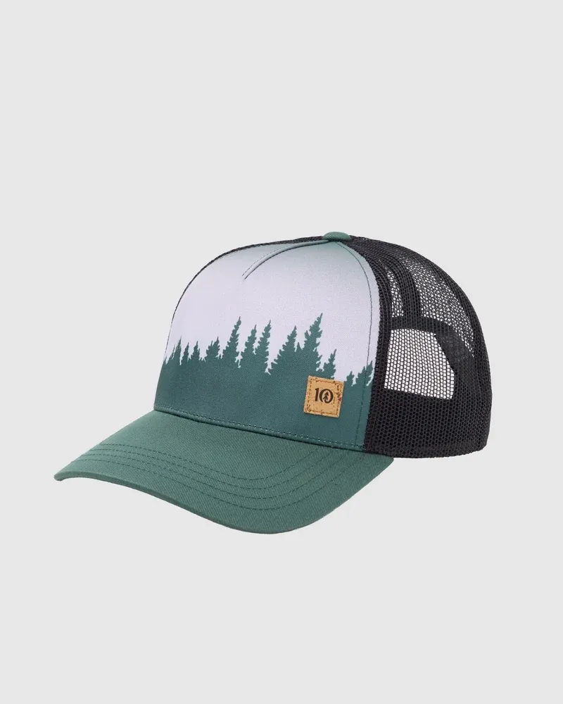Tentree Juniper Altitude Hat - Pine Green/White