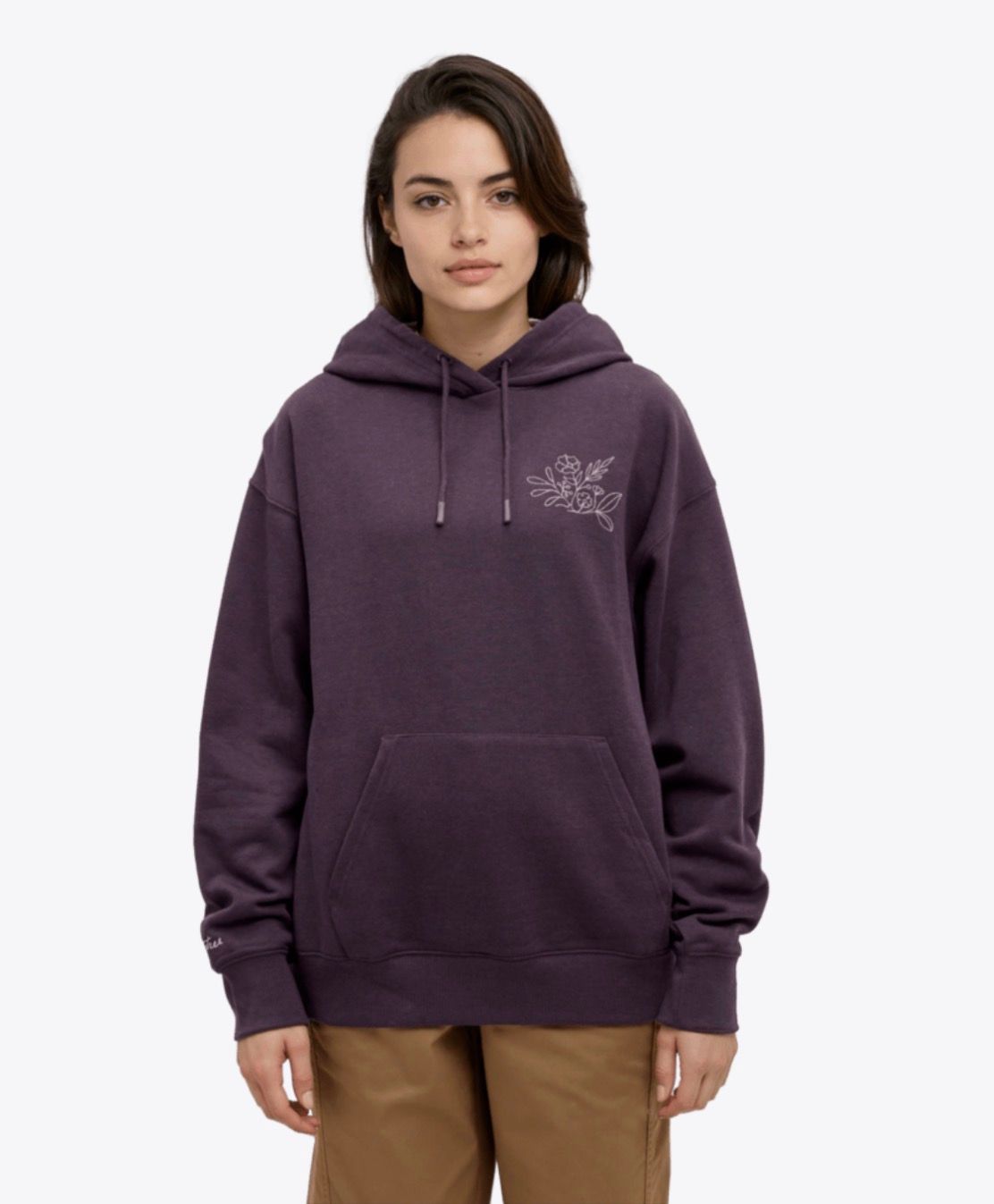 Tentree W Field Foliage Hoodie - Plum Royale