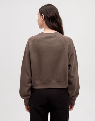 Tentree W Bluffs Cropped Crew - Ashwood