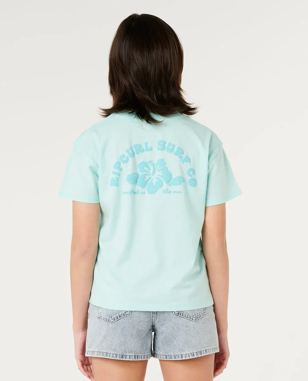 Rip Curl Girl Hibiscus Heat Tee - Light Blue