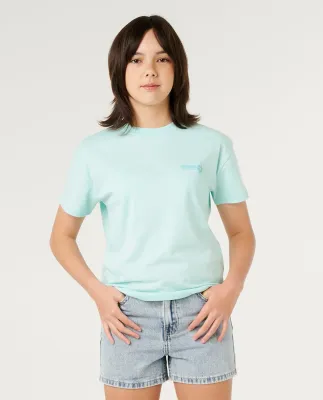 Rip Curl Girl Hibiscus Heat Tee - Light Blue