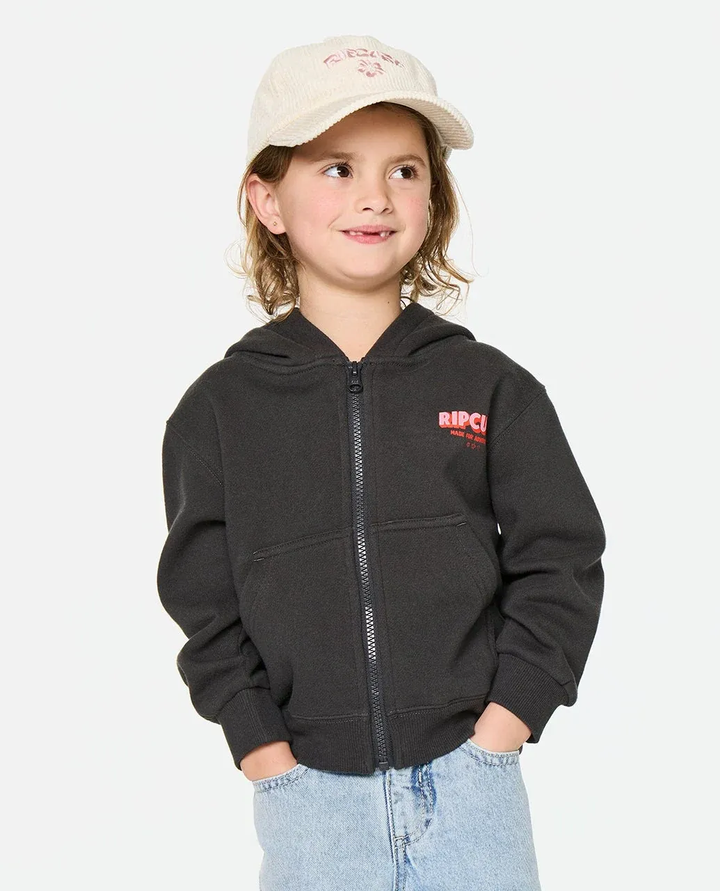 Rip Curl Girl Road Trip Zip Hood - Washed Black