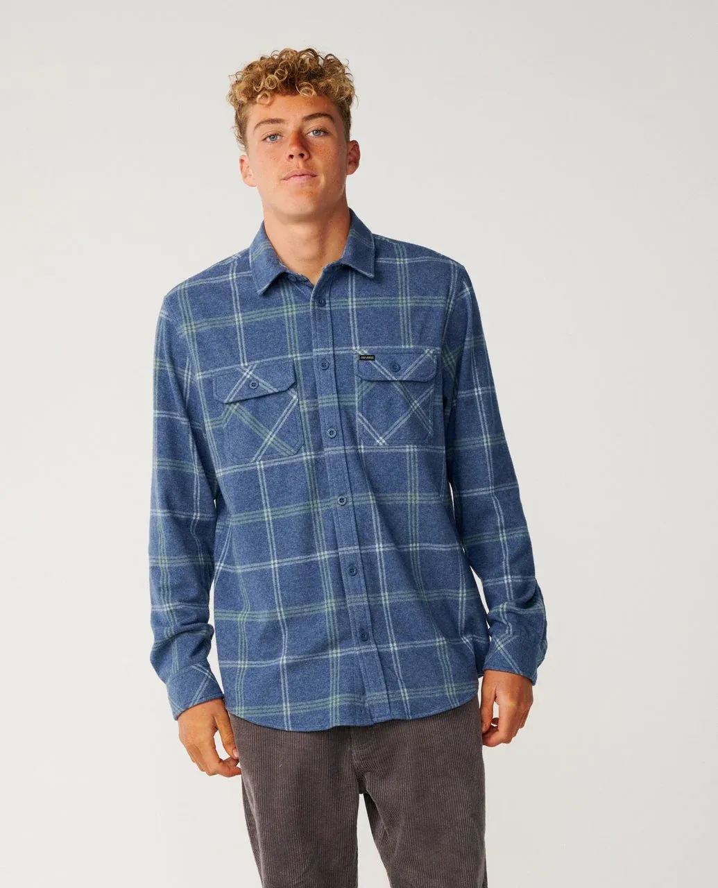 Rip Curl Mens Grid L/S Shirt - Navy