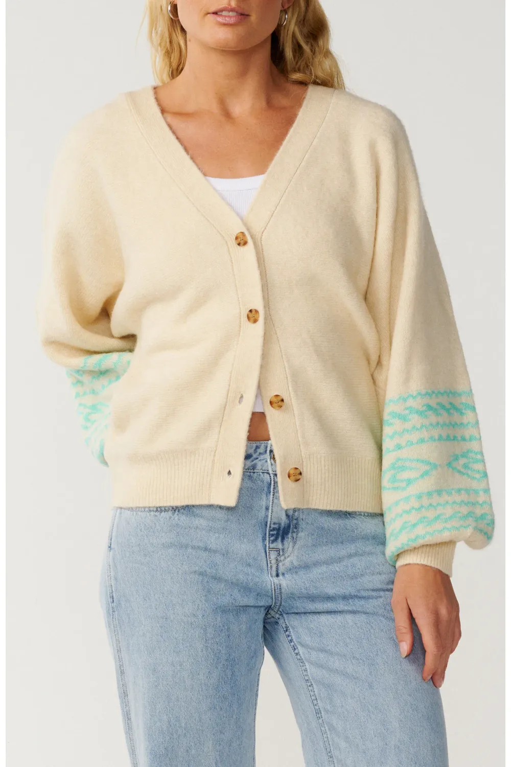 Rip Curl Women Bossa Nova Jacquard Cardigan - Sand