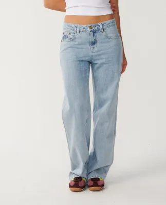 Rip Curl Women Aggie Relaxed Jean - Vintage Blue
