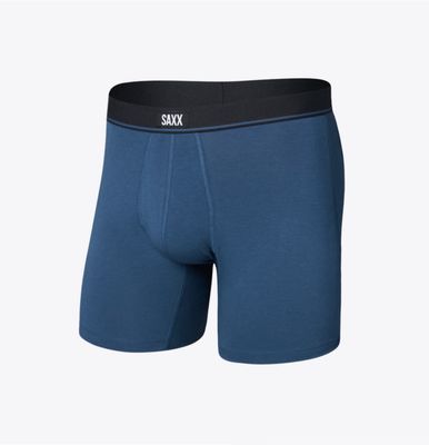 SAXX Essential Cotton Boxer Brief - Dark Denim