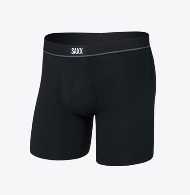 SAXX Essential Cotton Boxer Brief - Black