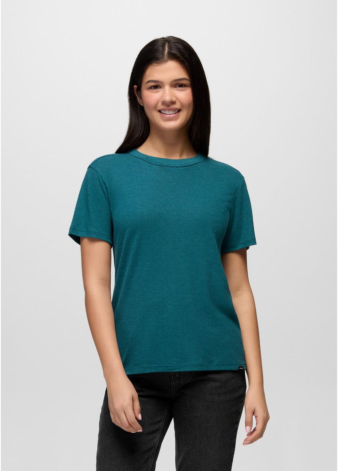 Prana Women Cozy Up SS Crew Tee - Blue Coral