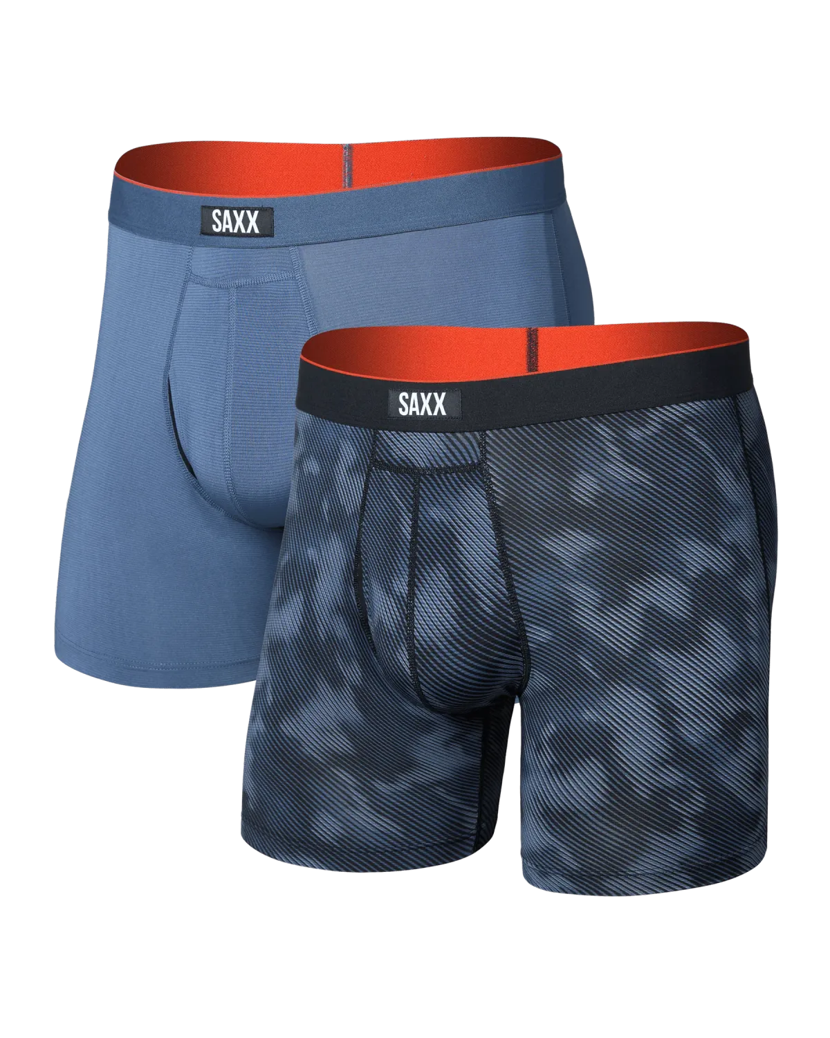 SAXX Multi-Sport Mesh Boxer 2pk- Smoke/Indigo