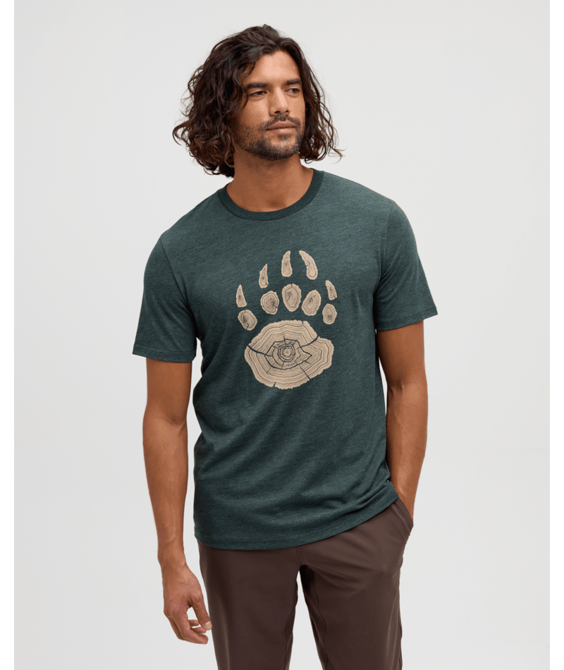 Tentree M Bear Claw Tee - Dark Forest