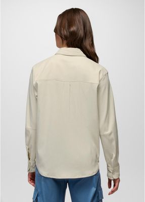 Prana Women Stretch Zion LS Button Up - Beach Pebble