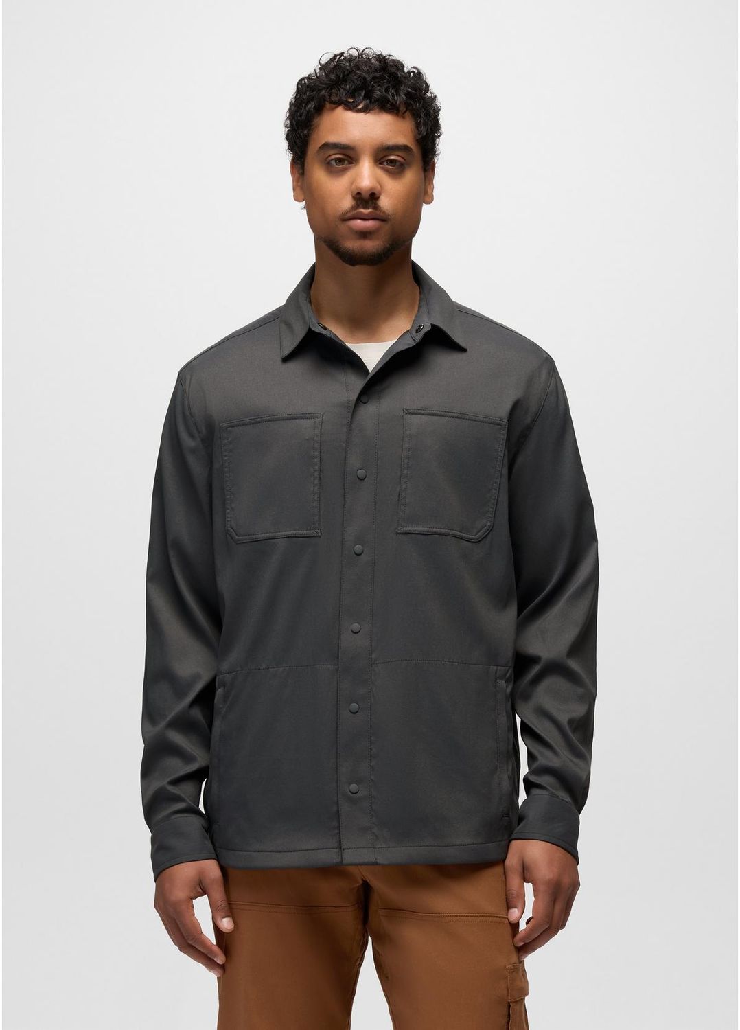 Prana Mens Stretch LS Zion Shirt - Shadow