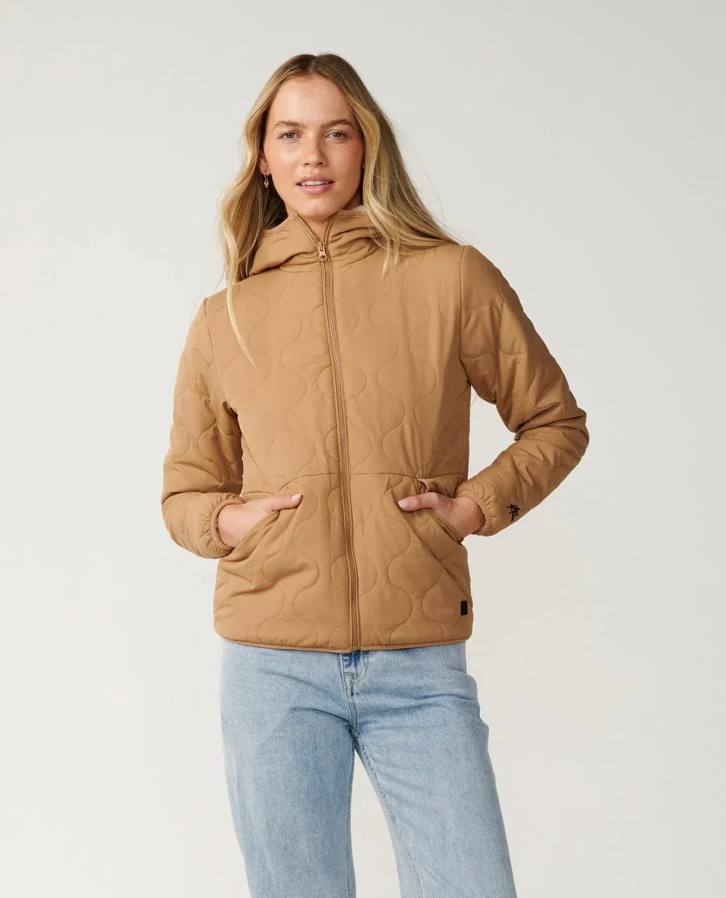 Rip Curl Anoeta Classic Quilted Jacket - Brown