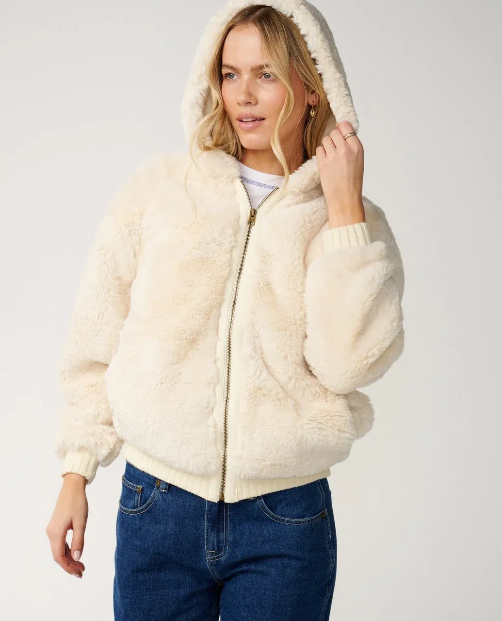 Rip Curl Bossa Nova Fluffy Polar Fleece - Bone