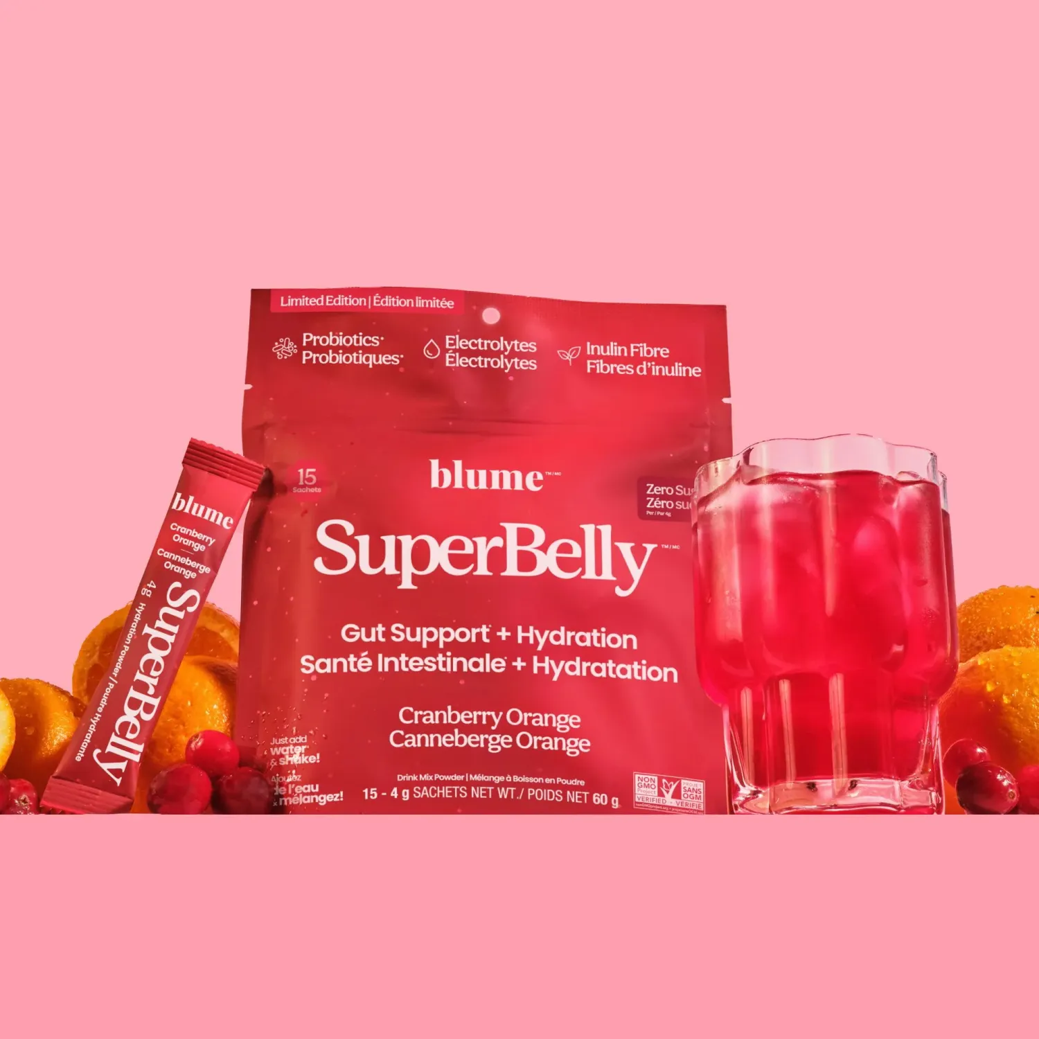 Blume Superbelly Hydration &amp; Gut Mix Cranberry Orange
