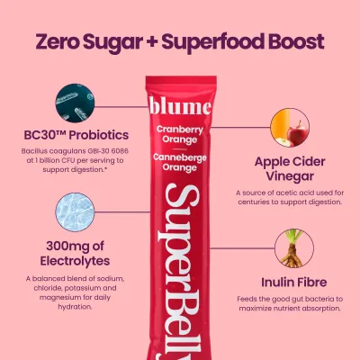 Blume Superbelly Hydration &amp; Gut Mix Cranberry Orange
