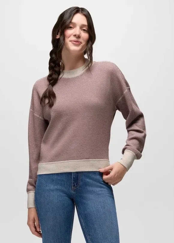 Prana Women Touchstone LS Crew - Newberry Stripe