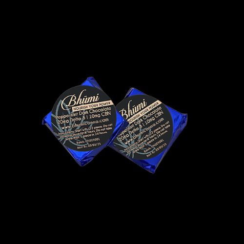 Bhumi 1ct Chocolates, Flavor: Peppermint Dark Chocolate D8+CBN