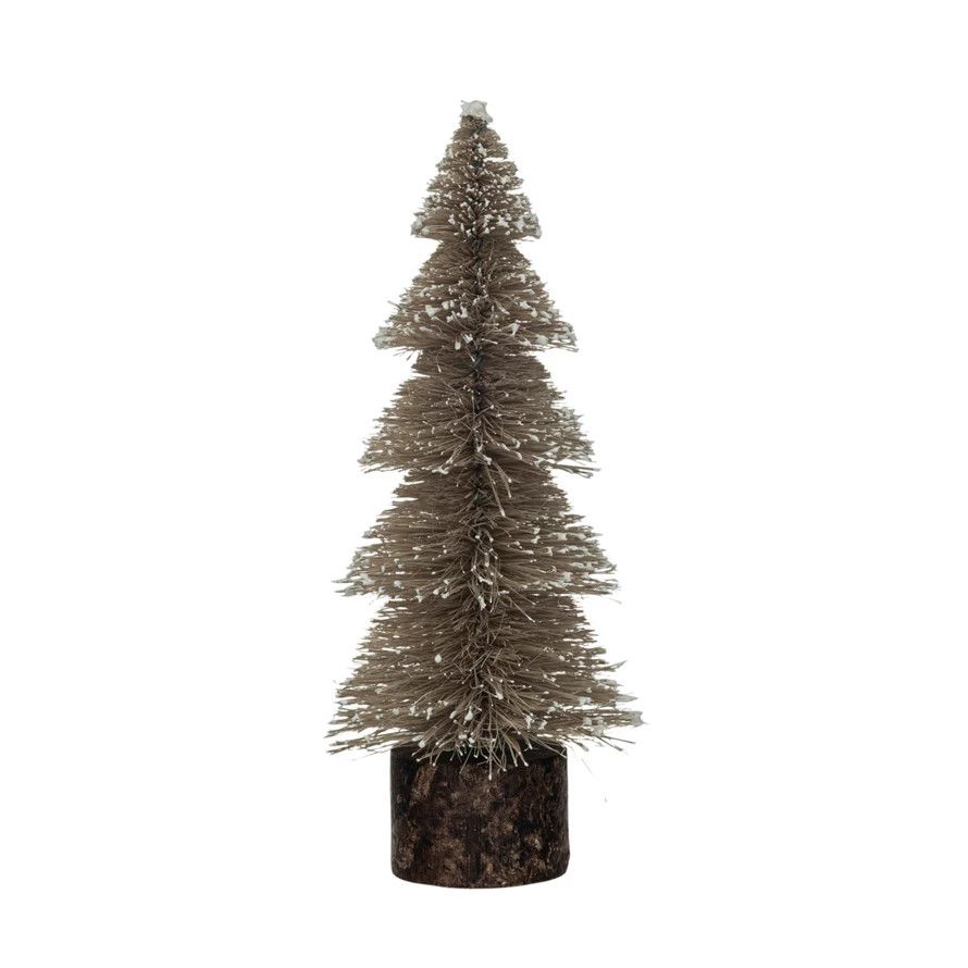 XS6573 Sisal Bottle Brush Tree with Wood Base